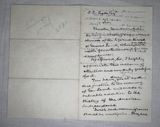 1850 Josiah Quincy III ALS to Isaac Q. Leake Praising Gen. John Lamb Memoir Rev
