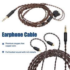 Earphone Cable 2 Pin 0.78mm OFC Replacement Detachable Cable 3.5mm Headsets New