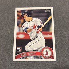 2011 Topps Update #US175 Mike Trout Angels RC Rookie G-VG Has Imperfections