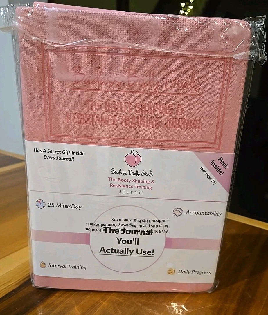 Badass Body Goals Booty Building Waist Trimming Pink Workout Journal