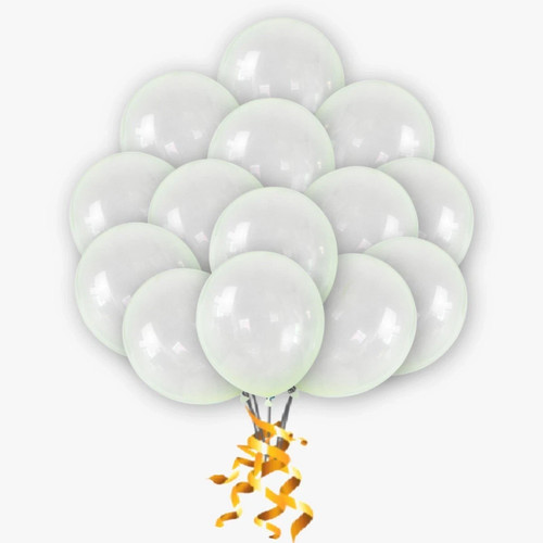 12" Latex Crystal Clear Balloons Plain Baloon Birthday Wedding Theme Party Decor - Picture 6 of 12