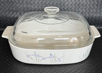 Corning Ware SHADOW IRIS A 10 B  Casserole Dish 2 And One Half Liter With Lid