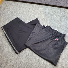 Lot Of 2 Boys Youth Large Basketball Athletic Mesh Shorts Black