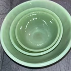 FIRE KING VINTAGE JADE-ITE 3 PIECE MIXING BOWL SET