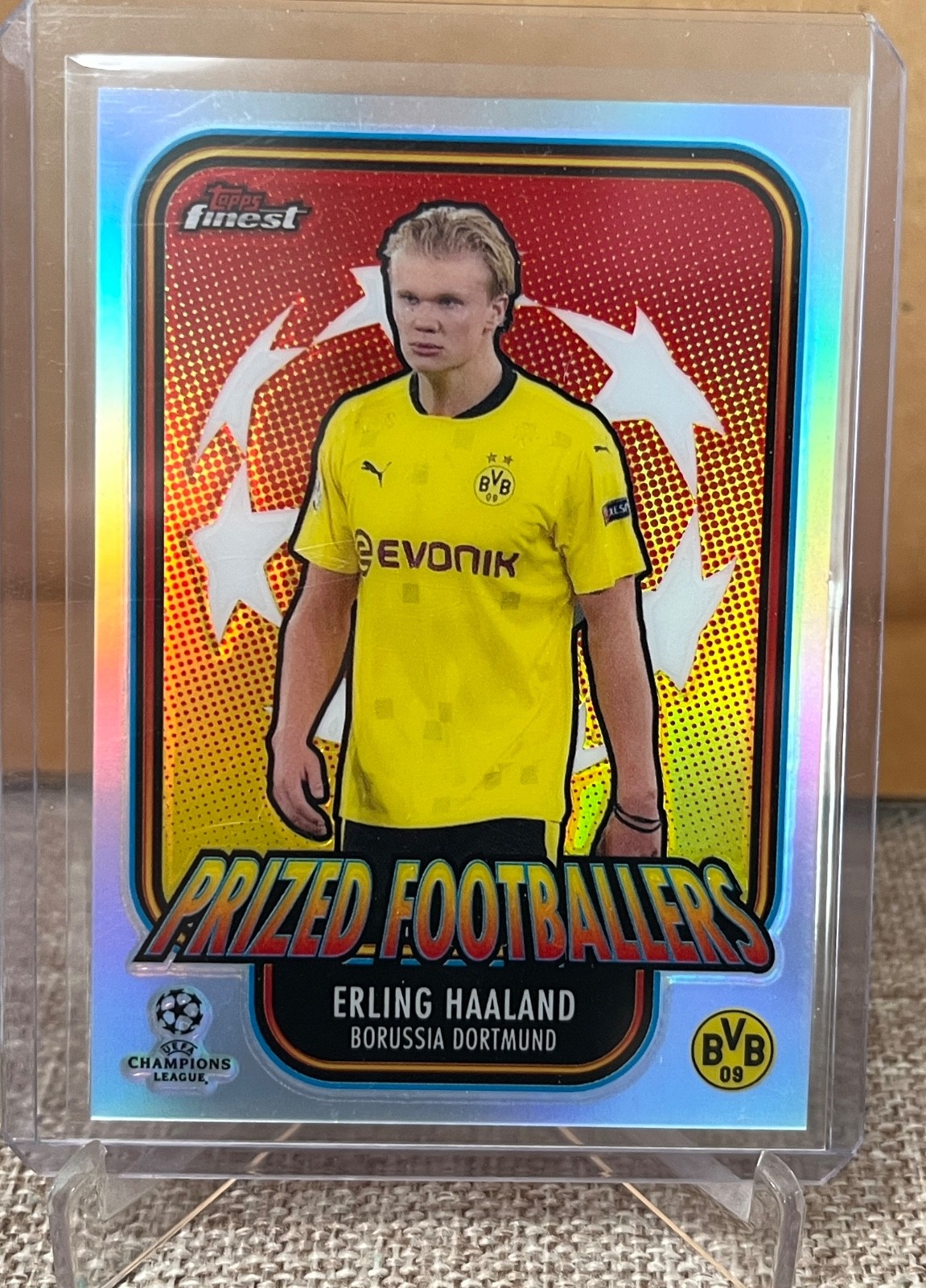 2020 Topps Finest UEFA - Prized Footballers - Erling Haaland - 0g27 Dortmund