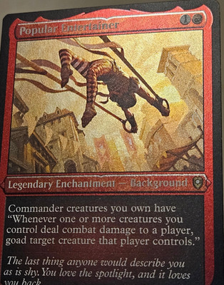Popular Entertainer Etched FOIL Battle for Baldur's Gate CLB MTG Magic