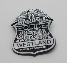 VTG Toy Badge Junior Police Westland Michigan Police Department Plastic Pin