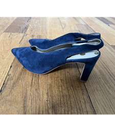 Boden Damen Pumps Slingback Wildleder Blau Bl...