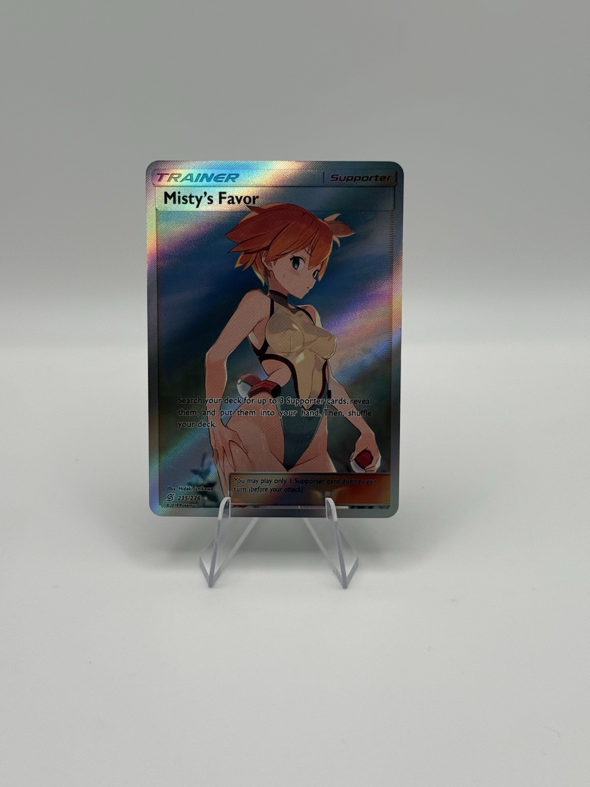 Pokemon TCG Misty’s Favor 235/236 Full Art Story Waifu Trading Card Holofoil