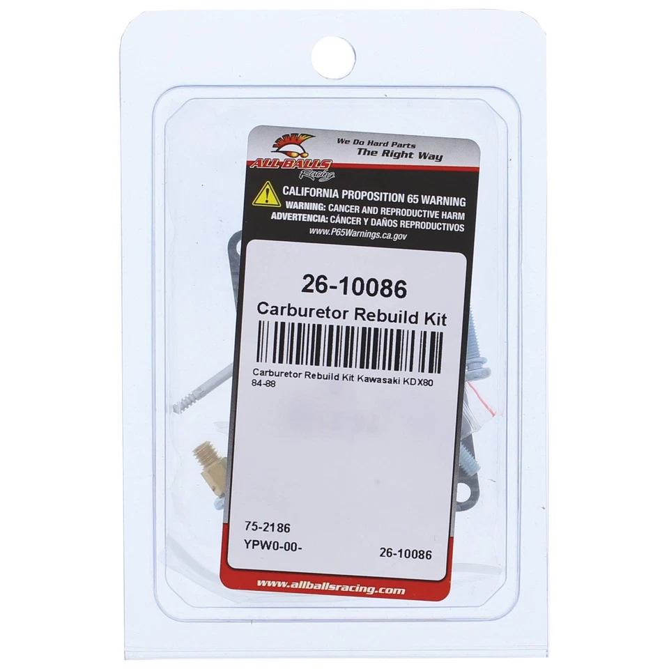 All Balls Carburetor Rebuild Kit (26-10086) for Kawasaki KDX80 84 85 86 87 88 Foto 4 de 4