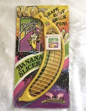 Vintage Banana Bills Yellow Banana Slicer Kitchen Gadget NEW Retro