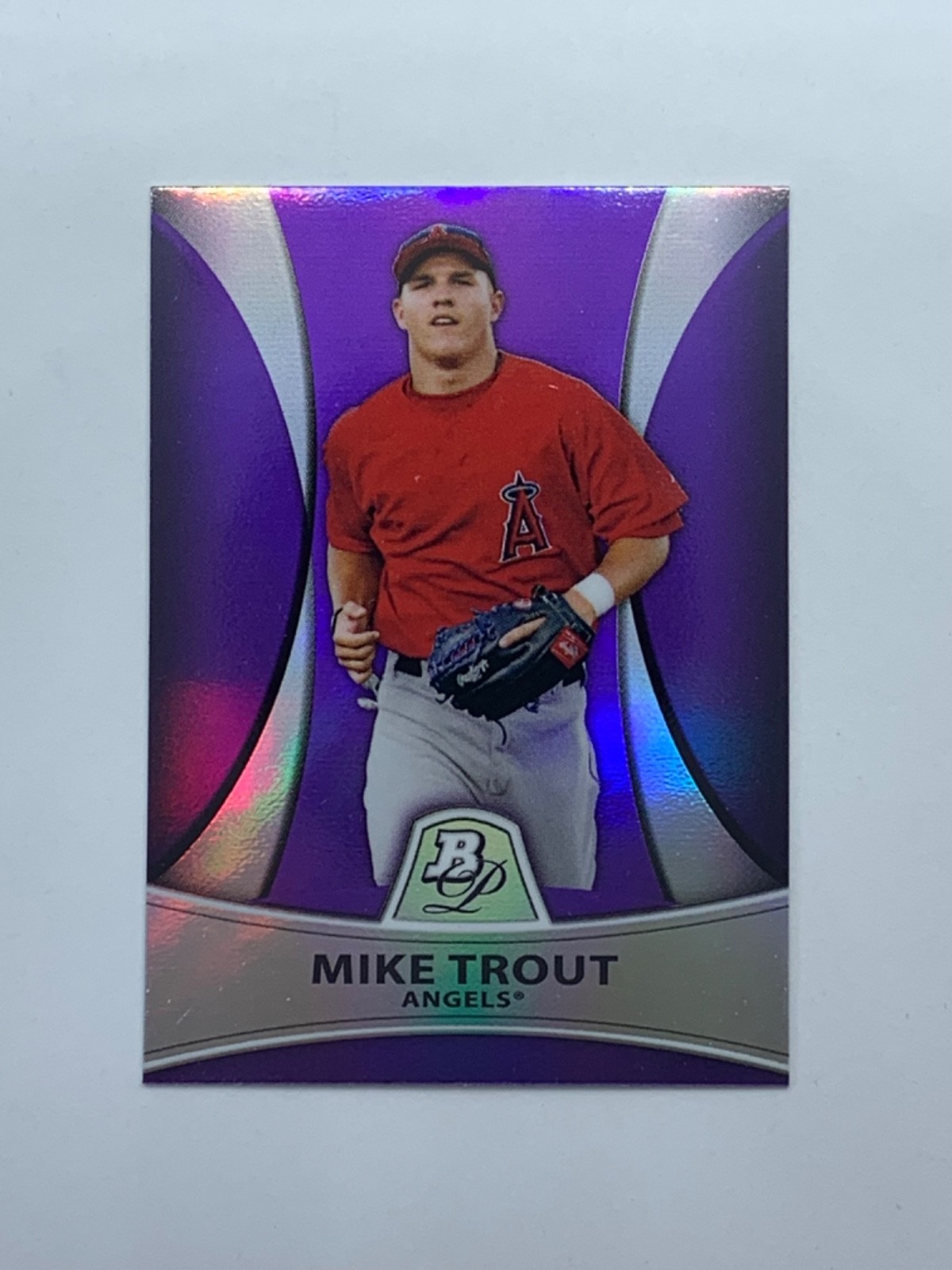 Mike Trout 2010 Bowman Platinum Prospects Purple Refractor C #PP5 LA Angles