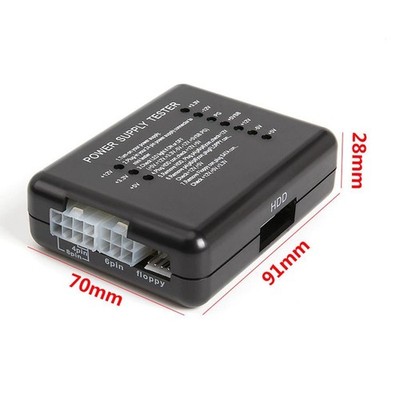 PC Computer Netzteil Tester Checker führte 20/24 Pin für HDD SATA ATX schwarz