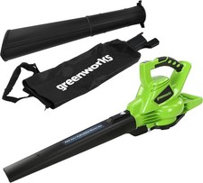 Greenworks GD40BV Cordless Leaf Blow Vac with Brushless Motor, 280km/h Mulch BAG