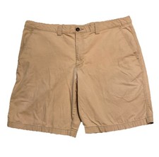 Men's Chino Shorts Magellan 38W Khaki Tan Flat Front Fishing Outdoor Casual EUC