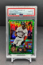 2023 Topps Chrome Logofractor - JEREMY PENA - Rookie Cup GREEN #/99 PSA 10
