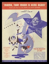 BIG BROADCAST of 1938 Mama That Moon Is Here Again MARTHA RAYE Movie Sheet Music