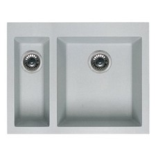 Elleci Lavello 1 vasca e mezza (59x50cm) QUADRA 150 SOTTOTOP Nero Opaco LGQ15054