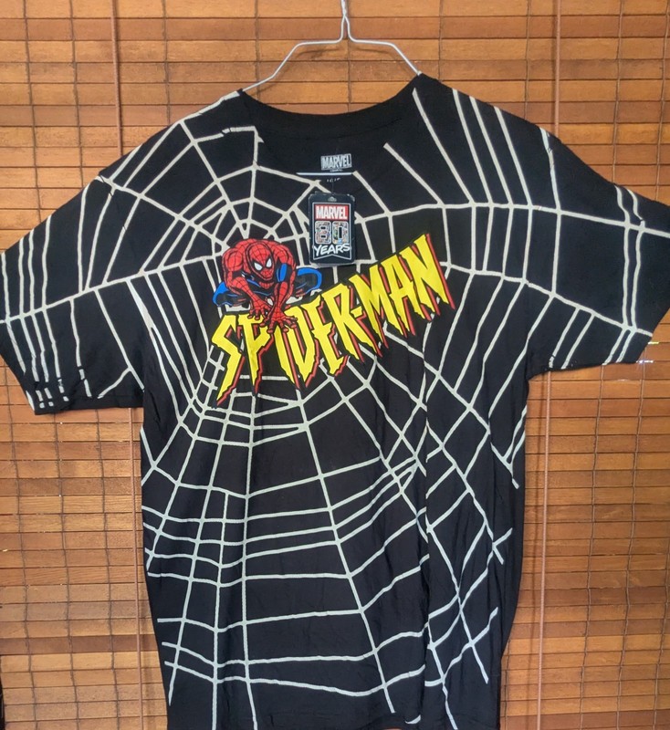 RARE VINTAGE SUPER COOL Spiderman T-Shirt NEW WITH MARVEL SPIDEY Hero Large Tee