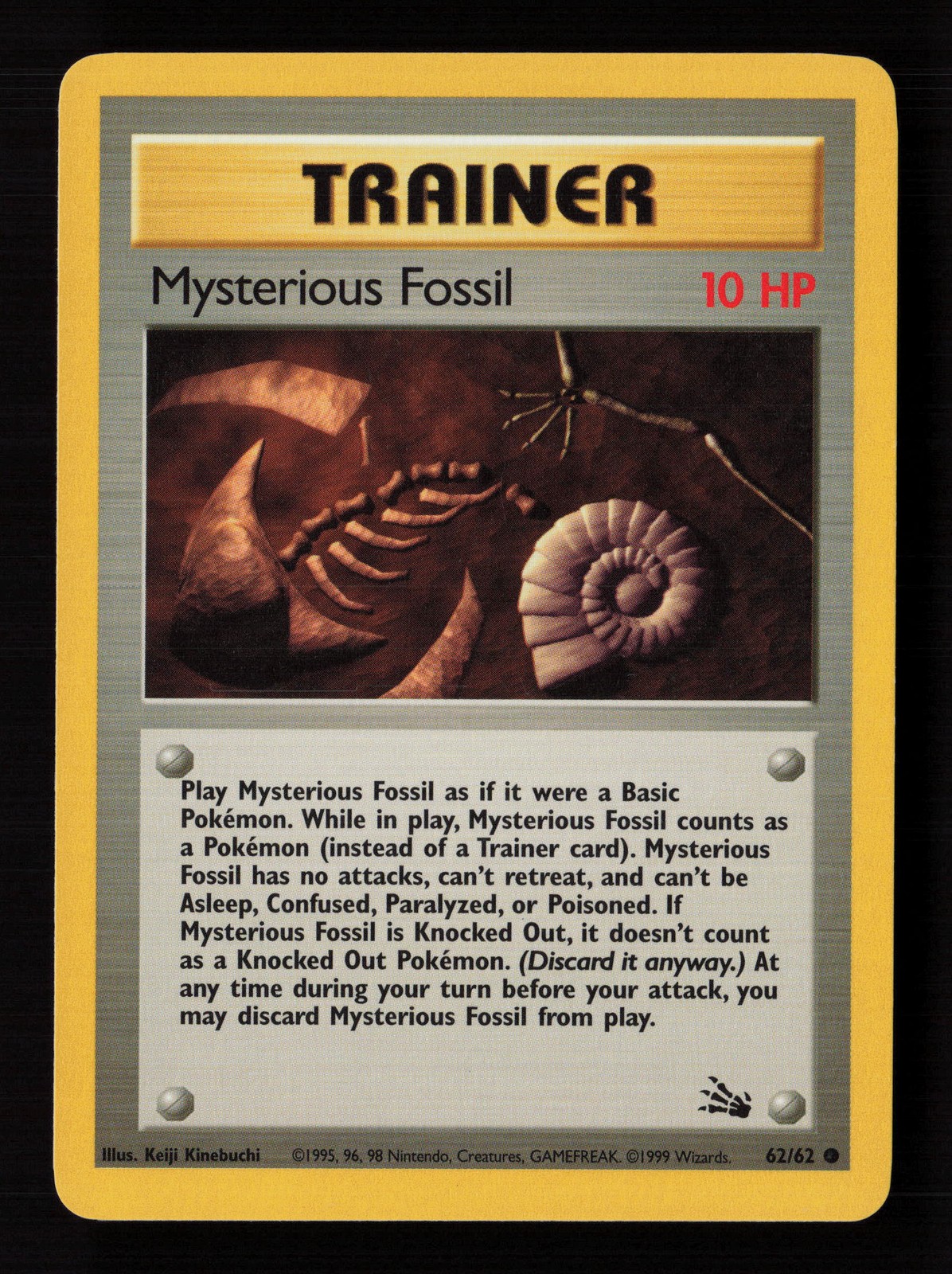 Mysterious Fossil 62/62 Fossil Pokemon Card -B11
