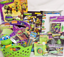 NEW NINJA TURTLES EASTER TOY GIFT BASKET ART SET PLUSH PLAY SET BIRTHDAY