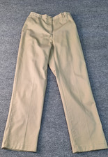 Lands End Women's Size 8T 30X29.5 High Rise Straight Leg Tan Elastic Zip Pants
