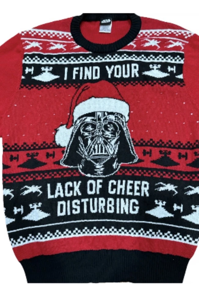 Мужской рождественский свитер Star Wars I Find Your Lack Of Cheer Very Disturbing размер XL - Изображение 2 из 4