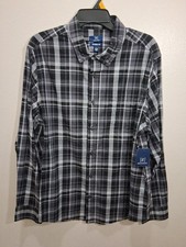 Mens Size Large George Long Sleeve Poplin Dress Shirt Top NWT