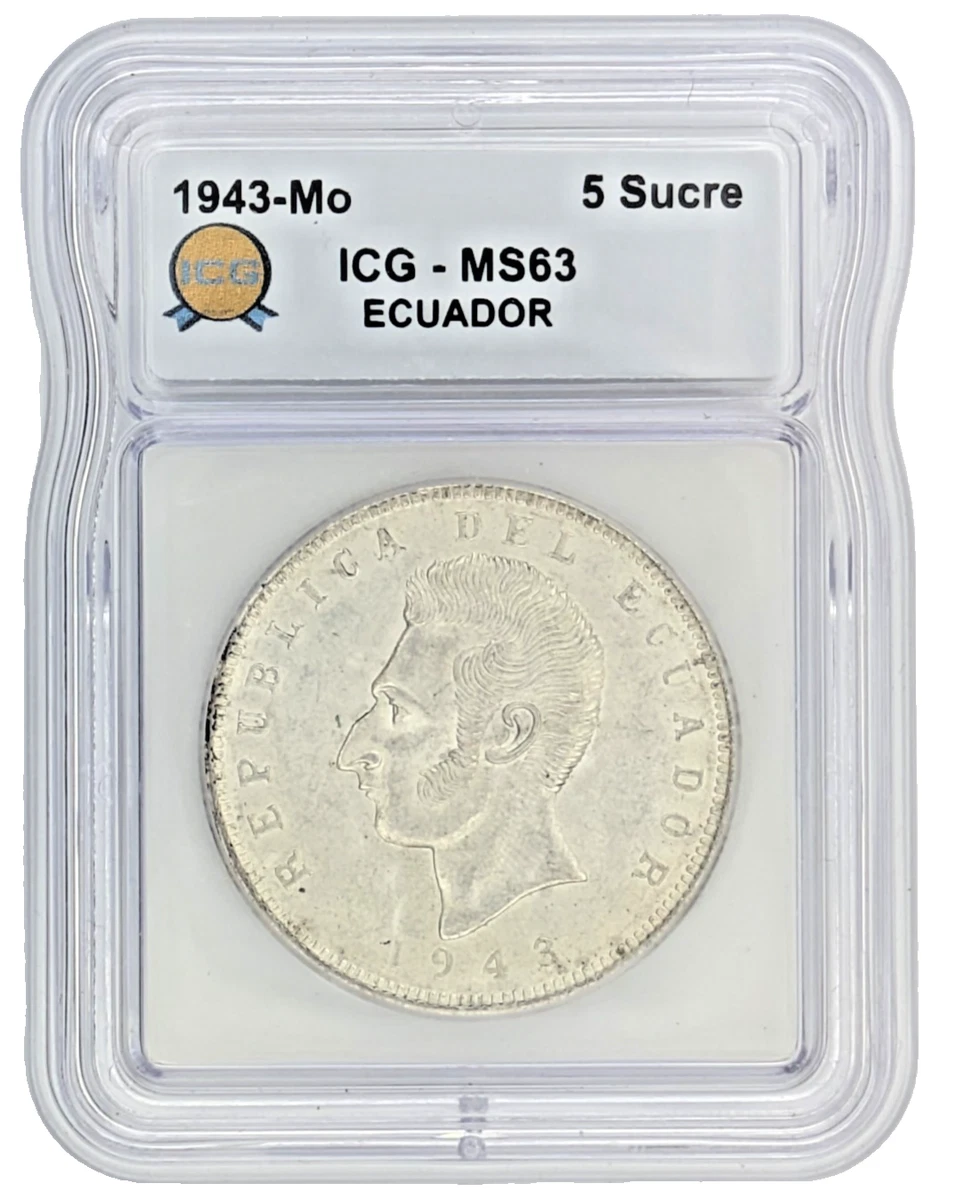 エクアドル　1943年　5スクレ銀貨 1943 Year Ecuadorian Coins for sale | eBay
