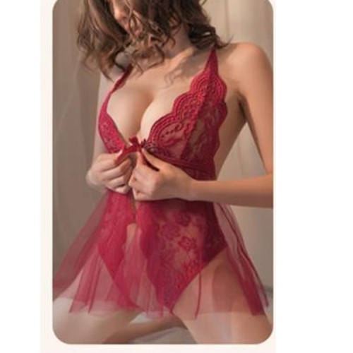 Ensemble de lingerie entrejambe ouvert femme chaude combinaison sexy transparent - Picture 18 of 48