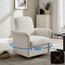 Swivel Accent Chair Modern Barrel Armchair Bedroom Reading Waiting Living Room
