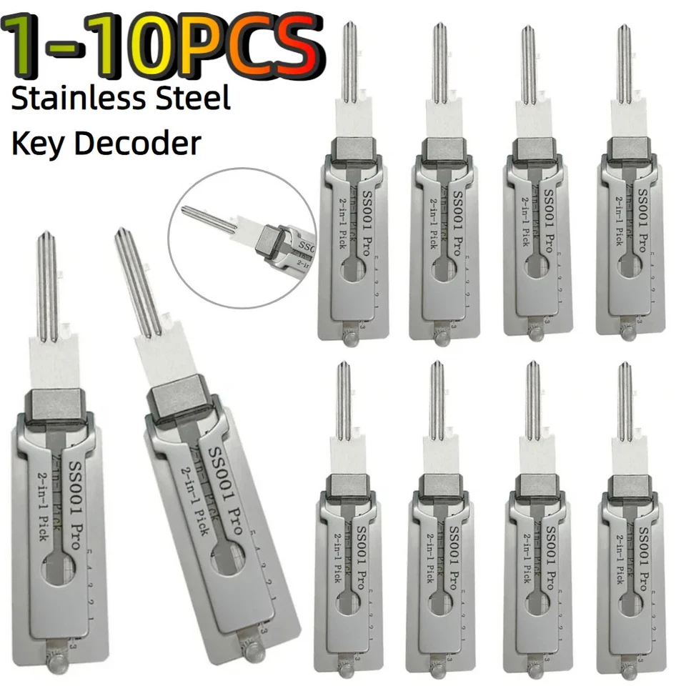 Lockpicking Schlossöffner Decoder Präzisions-Haken Tonabnehmer Set Edelstahl - Bild 2 von 4