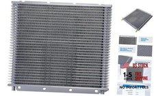 32-Row Sliver Universal Transmission Oil Cooler - Aluminum Plate Fin