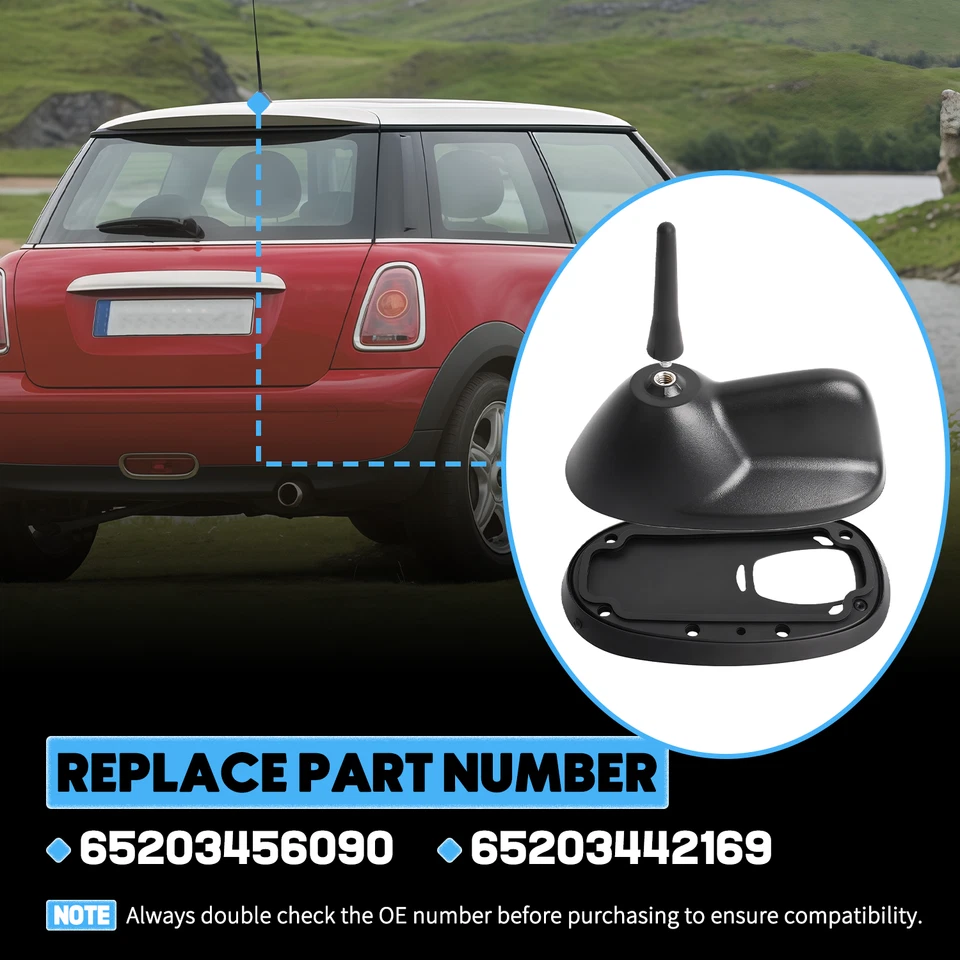 Base de montaje de antena de techo tipo grande BMW Mini Cooper Clubman S R55 R56 2007-2015 Foto 2 de 4