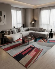 Hand Tufted Geometric 100 Nz soft wool carpet for living room bedroom