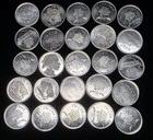 Lot Of 25 1 Gram 999 Fine Silver Rounds 1g Buffalo Monarch Various Mints Designs