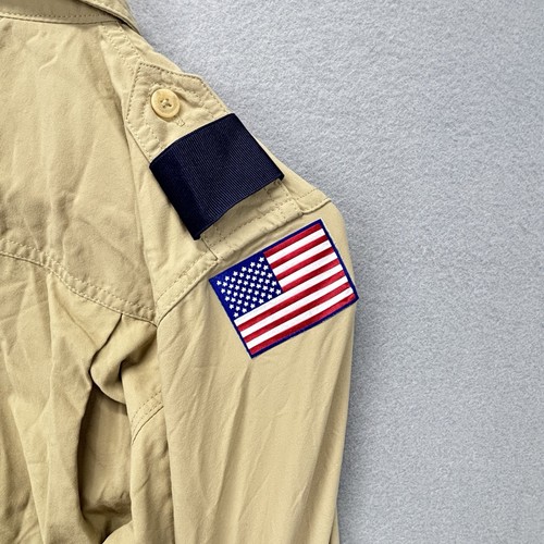 Boy Scouts of America Uniform Shirt Youth Large Short Sleeve Nylon three rivers - Picture 8 of 10