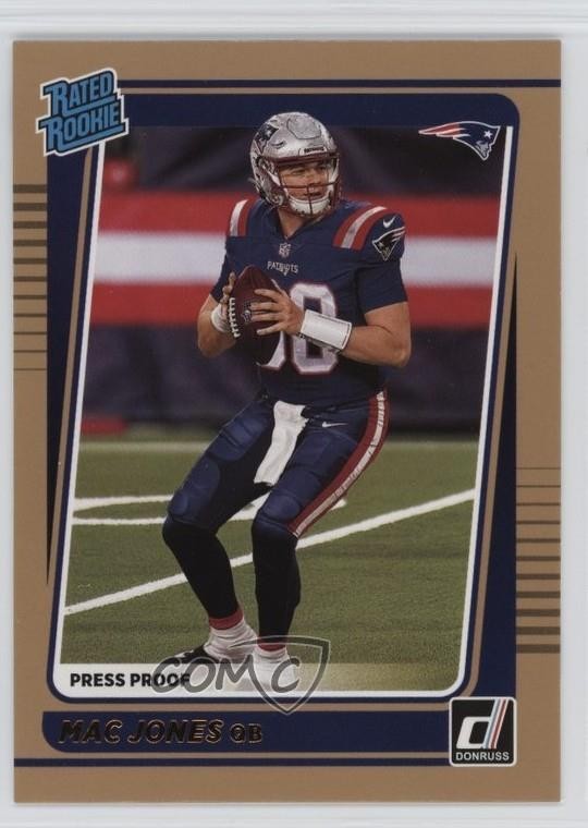 2021 Panini Donruss Rated Press Proof Bronze Mac Jones #255 Rookie RC 0c6