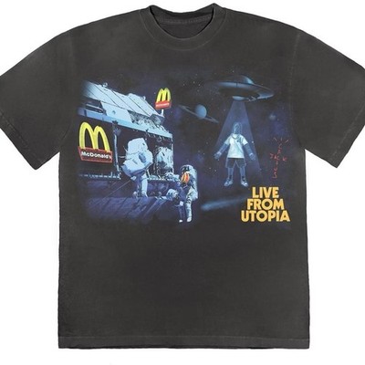 Travis Scott x McDonald s Live from Utopia Tour T-Shirt in Black