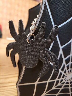 Mad Engine Spiderweb Heart Halloween Gothic Backpack W  display picture 1