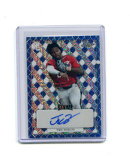 2022 Leaf Perfect Game Showcase Autographs Mojo Blue Proof Tre Phelps Auto 1/1