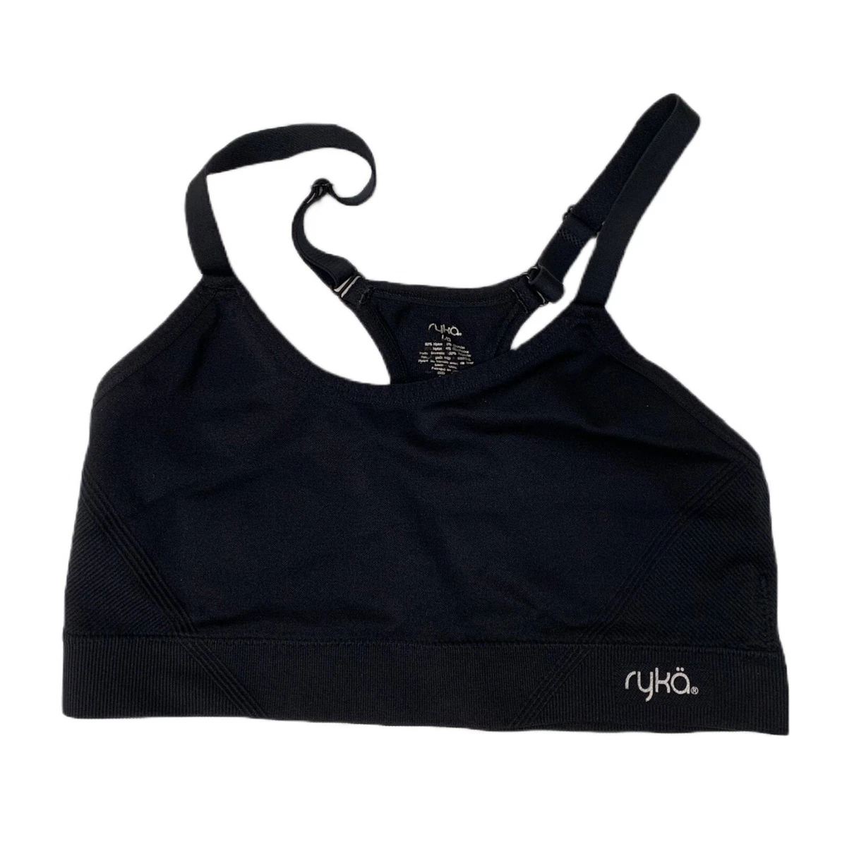 Ryka Black Racerback Sports Bra - Size Large