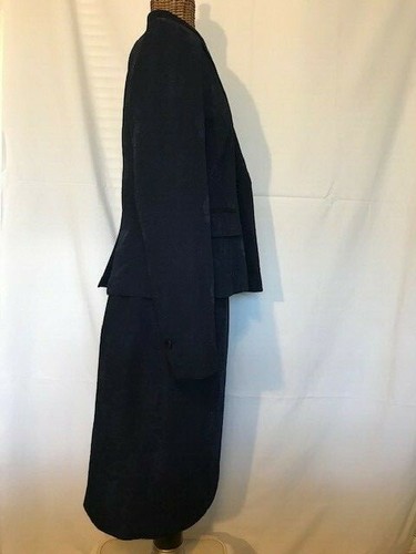 STANLEY BLACKER - DARK BLUE LONG SLEEVE SKIRT SUIT - 10P - Picture 3 of 6