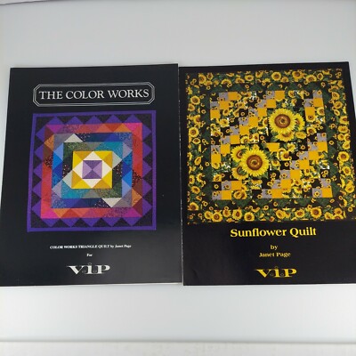 VIP Color Works Triangle & Sunflower Quilt Janet Page Pattern Booklets