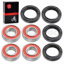 Front Wheel Bearing Shaft Seals Kit For HONDA Rancher 350 TRX350 TE TM 2000-2006