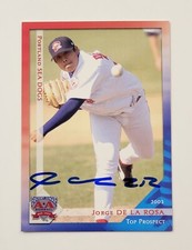 JORGE DE LA ROSA Portland Sea Dogs Signed 2003 Card Boston Red Sox Autograph