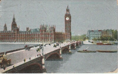 AK London. Westminster Bridge 1908