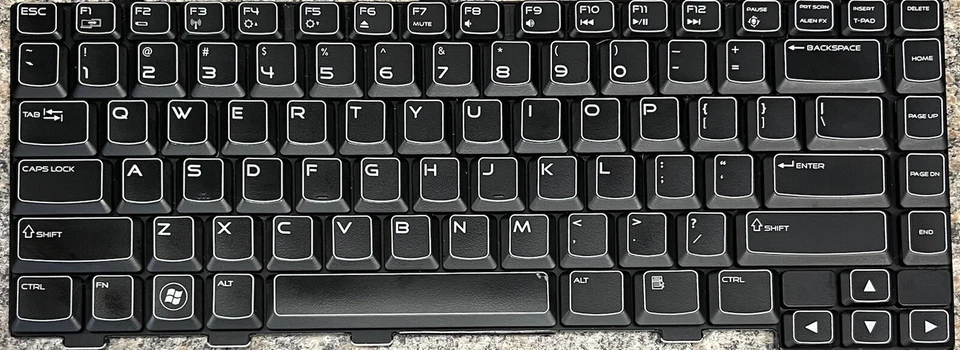 TECLADO PORTÁTIL Dell Alienware M14x R2 14" repuesto teclas individuales teclas Foto 2 de 4