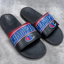 Champion Super Slide Varsity Duo Mens 8M Black Blue Water Beach