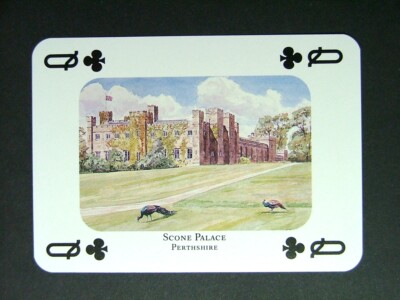 1 x playing card painter M C Smith Scone Palace Perthshire Queen of Clubs